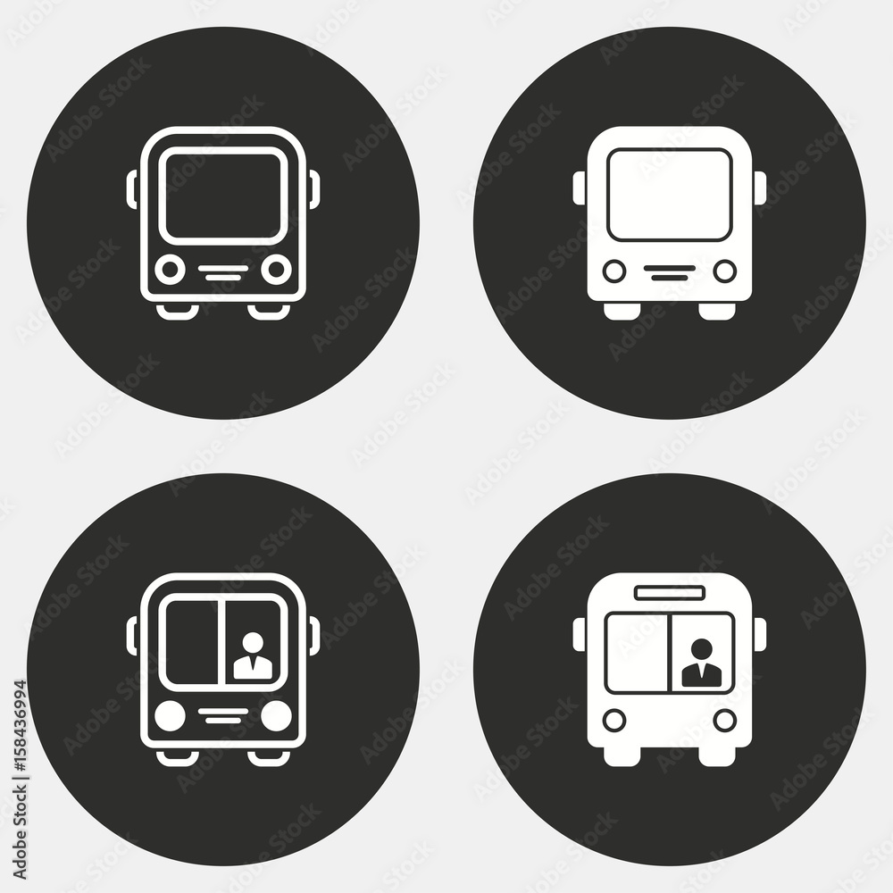 Bus icon set.