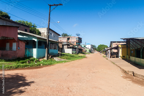 OIAPOQUE, BRAZIL - AUGUST 1, 2015: View of a street in Oiapoque town.