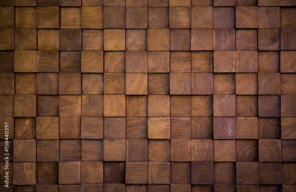 Wall texture with wood cube Wall texture with wood cube