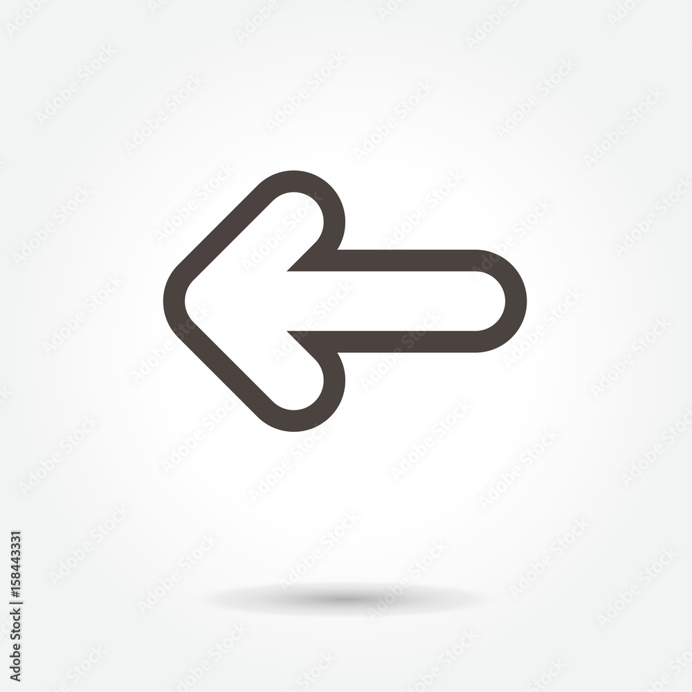 Arrow line icon on white background Arrow line icon on white background