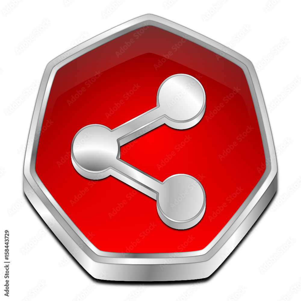 Share Button - 3D illustration Share Button - 3D illustration