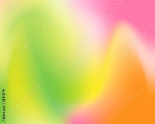 Abstract colorful background such green, yellow, pink, and orange. Blur pastel vector