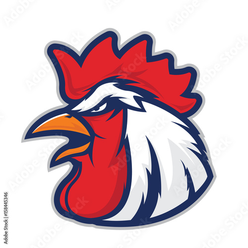 Chicken rooster head mascot 3