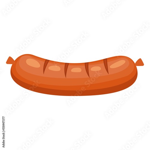 Obraz na plátně Grilled sausage icon