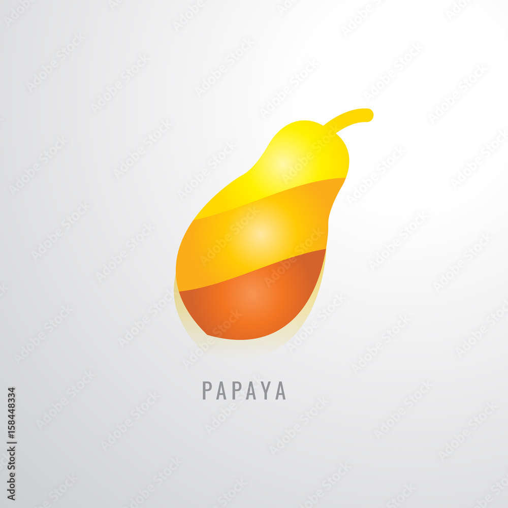 papaya Fruit colour gradation Yellow. orange. red. modern design vector illustration. on a White Background. Icon. logo. Symbol. papaya Fruit colour gradation Yellow. orange. red. modern design vector illustration. on a White Background. Icon. logo. Symbol.