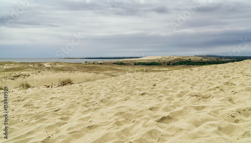 Sand dunes on the Baltic sea coastline in Nida. Curonian Spit  Lithuania.