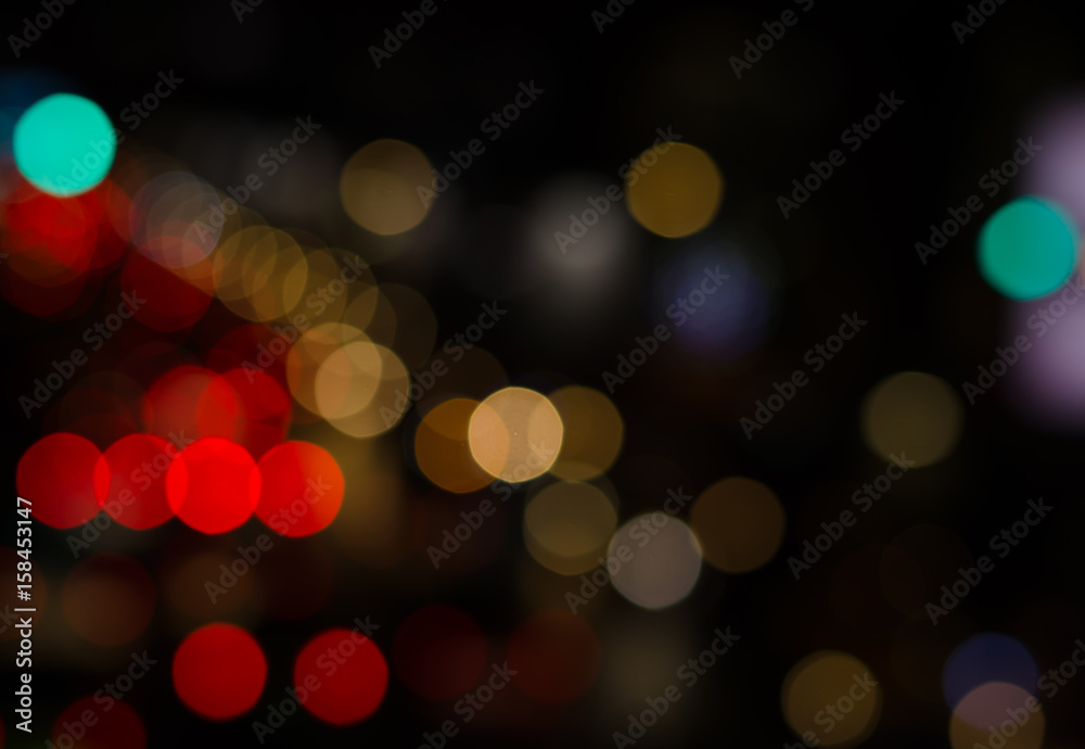 Bokeh street light background in night.Red tone blur bokeh light background. Bokeh street light background in night.Red tone blur bokeh light background.