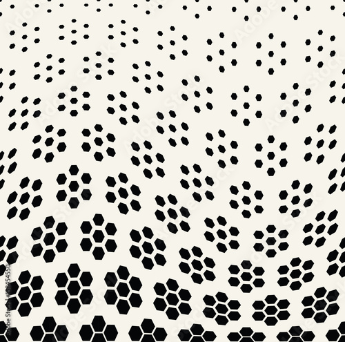 geometric hexagon seamless vector halftone pattern background