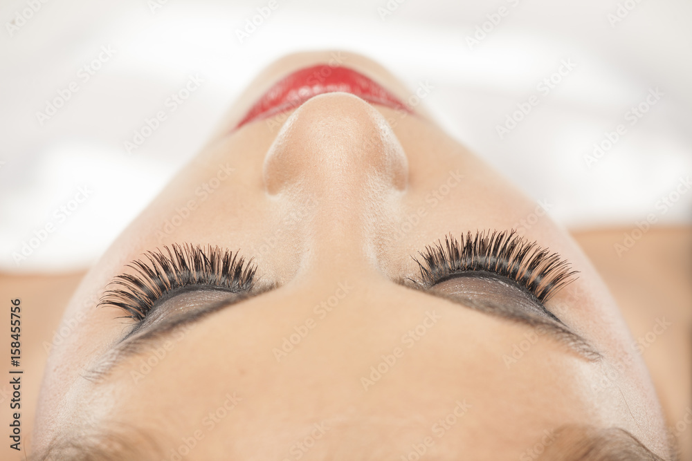 Artificial lashes, macro shoot of eyelashes extensions Artificial lashes, macro shoot of eyelashes extensions