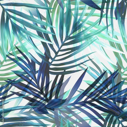 Tapety Egzotyczne liście wzór.