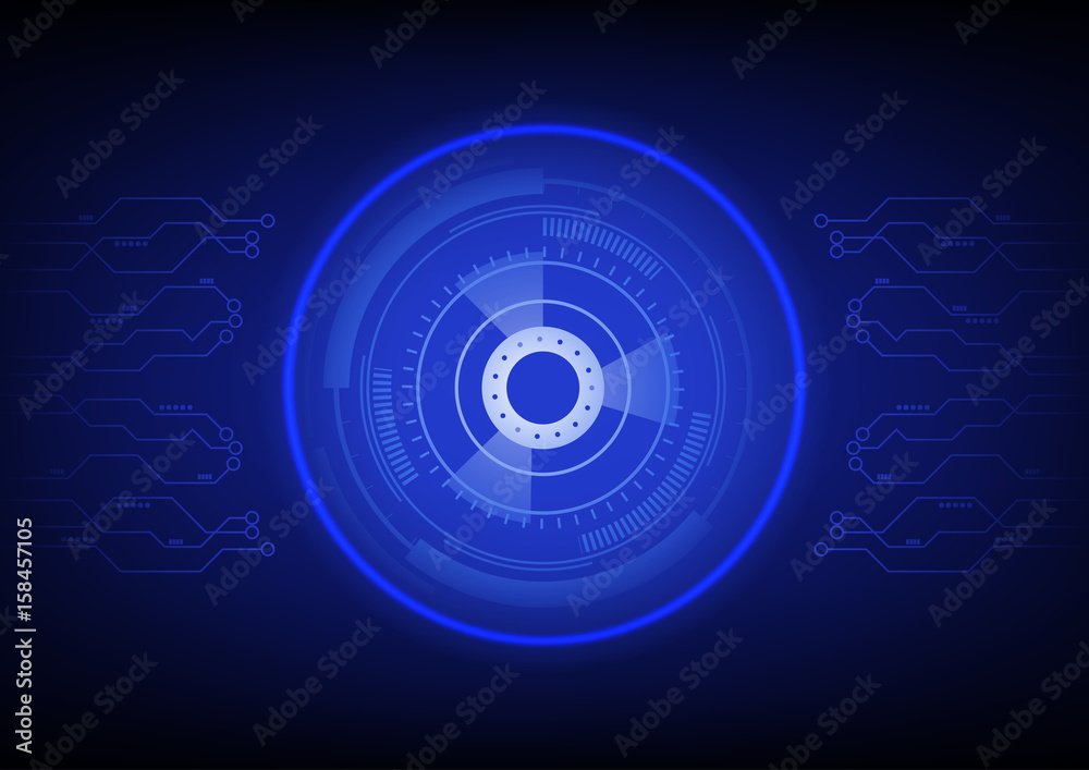 Technology background abstract circuit boardon dark blue Technology background abstract circuit boardon dark blue