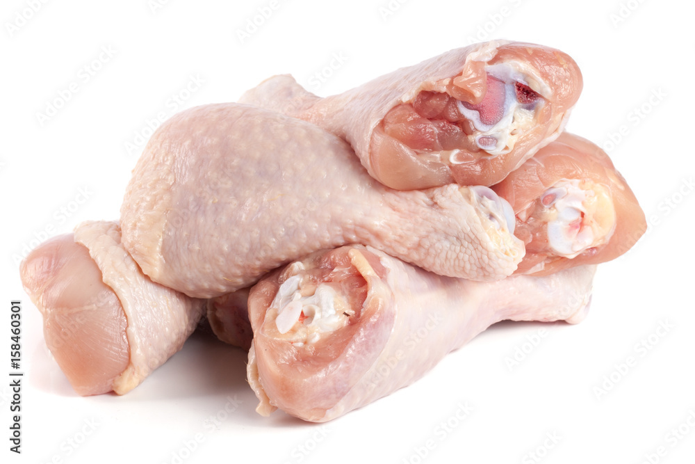 raw chicken drumsticks isolated on white background raw chicken drumsticks isolated on white background