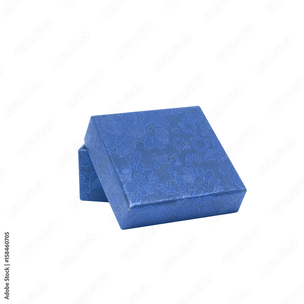 Blue box isolated on a white background. Top view Blue box isolated on a white background. Top view