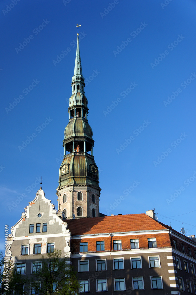 Obraz premium Tower of St.Peter's Church.Riga.