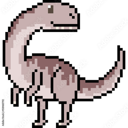 vector pixel art raptor