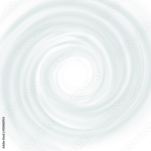 White Milk, Yogurt, Cosmetics Product Swirl Cream Illustration. Mousse Whirlpool And Vortex Background
