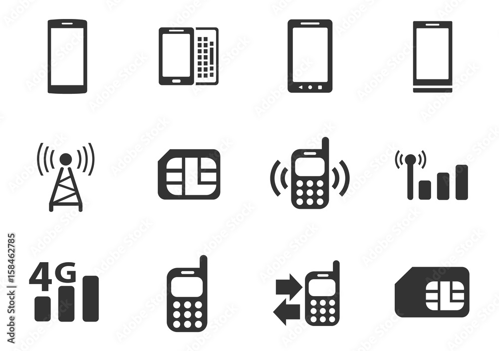 phone icon set phone icon set