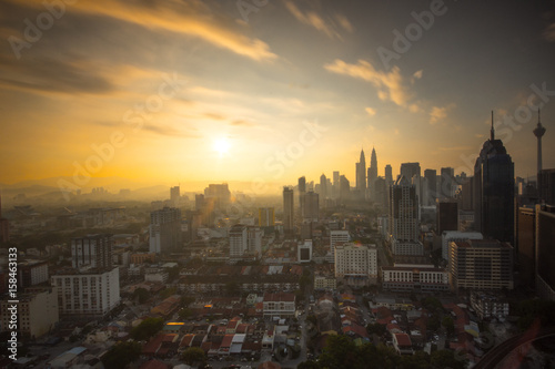 Kuala Lumpur skyline during sunrise