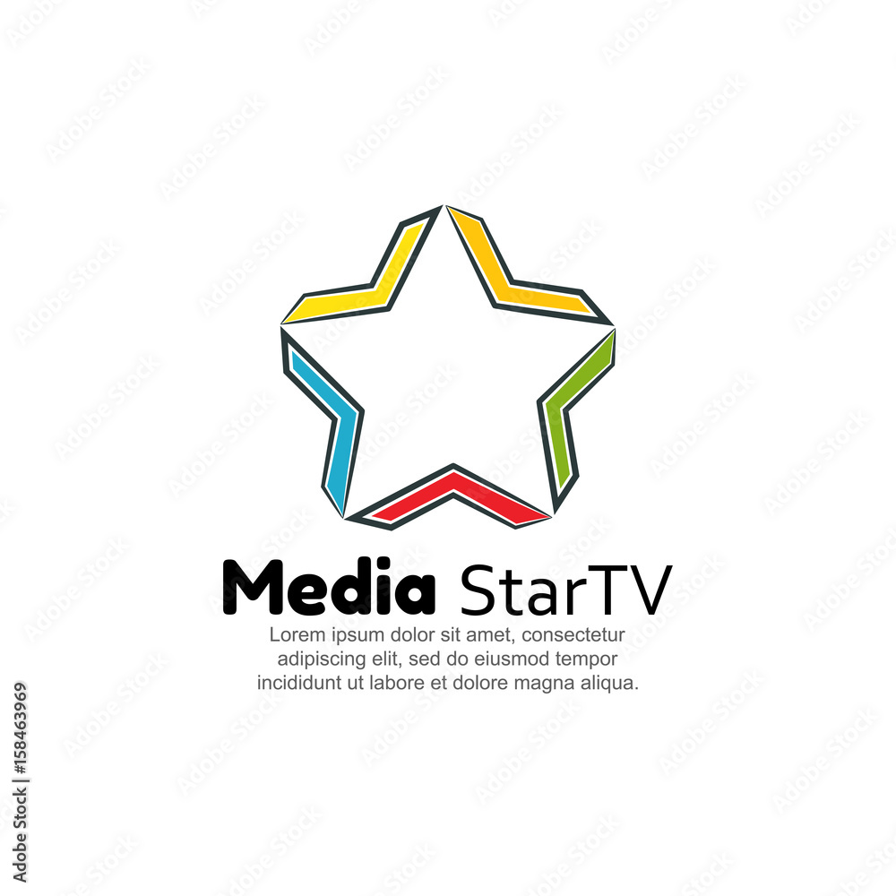 Media Star TV logo template Media Star TV logo template