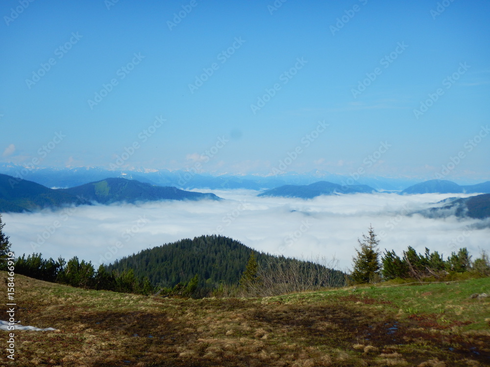 alpine lansdcape around Grosse Bischofsmutze in dachsteingebirge in austria
