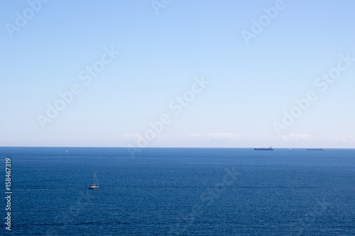 Seascape with ships