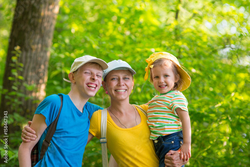 Mother with two children