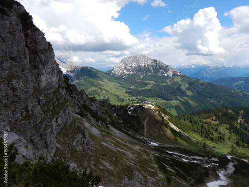 alpine lansdcape around Grosse Bischofsmutze in dachsteingebirge in austria