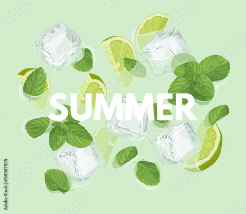 Summer letter with mojito