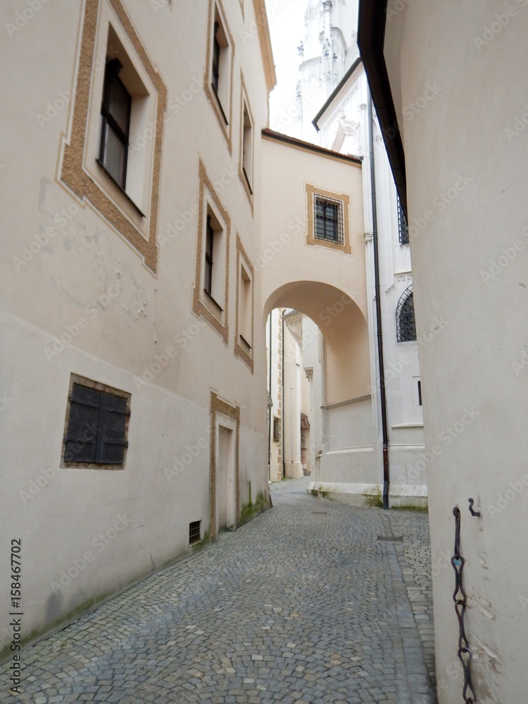 passageway in a historical center of passau