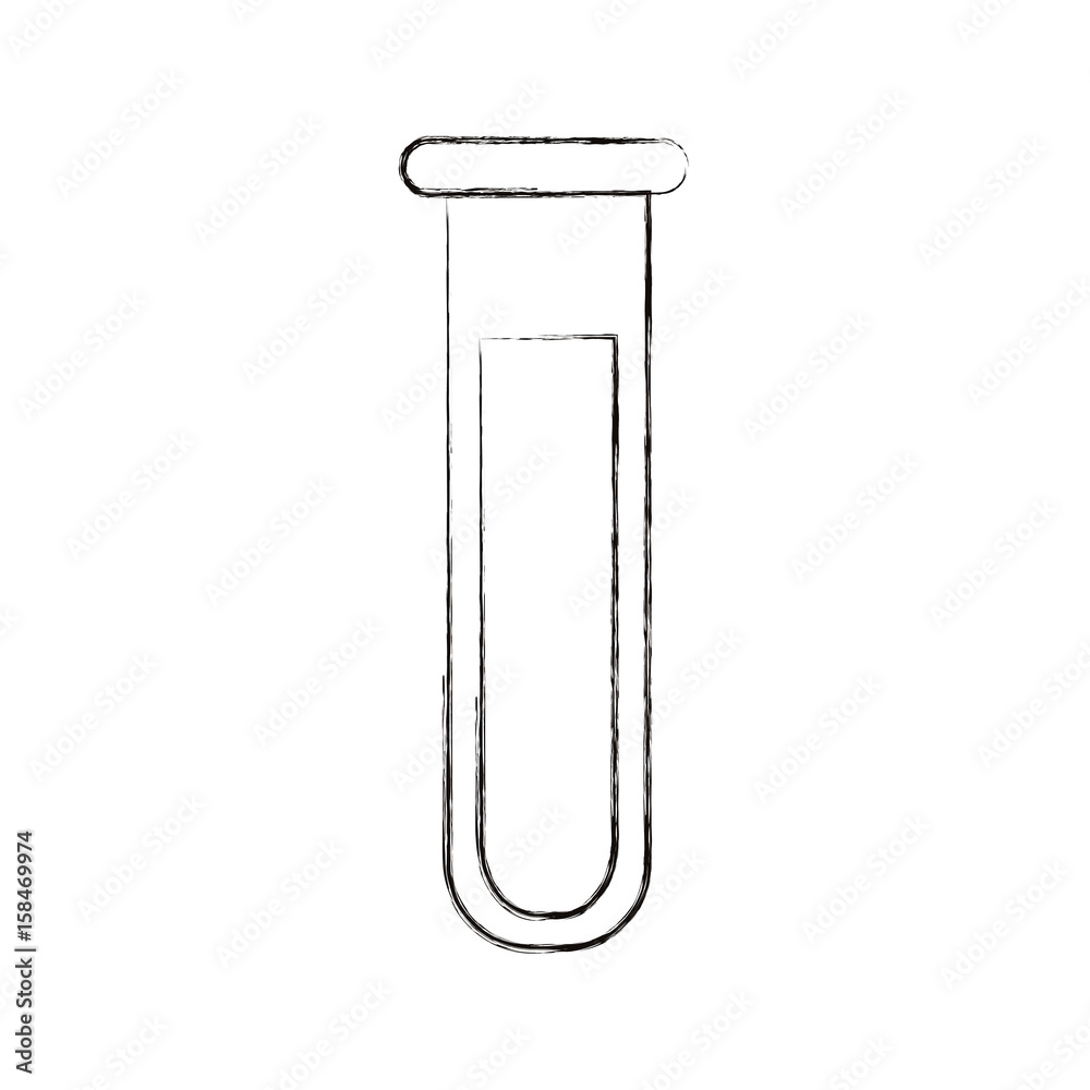 sketch blurred silhouette image glass test tube with solution vector illustration sketch blurred silhouette image glass test tube with solution vector illustration