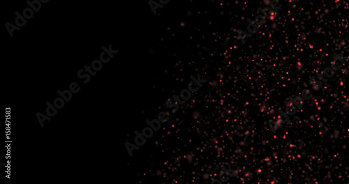 Abstract Gold Glitter Explosion on Black Background