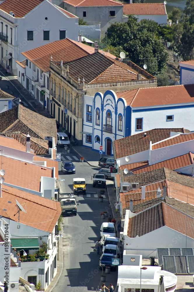 Fototapeta premium A down angle of a lovely little street in Mertola village.