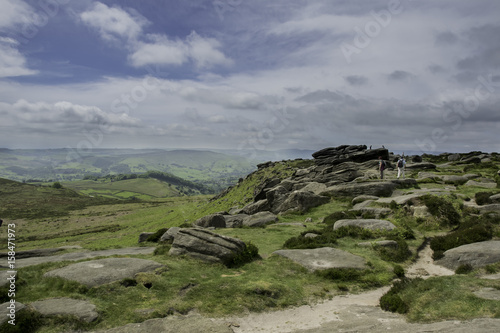Obraz na płótnie GÓRSKI SZLAK, WZGÓRZA PEAK DISTRICT, UK w salonie