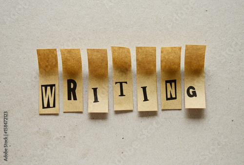 writing - word in sticky letters