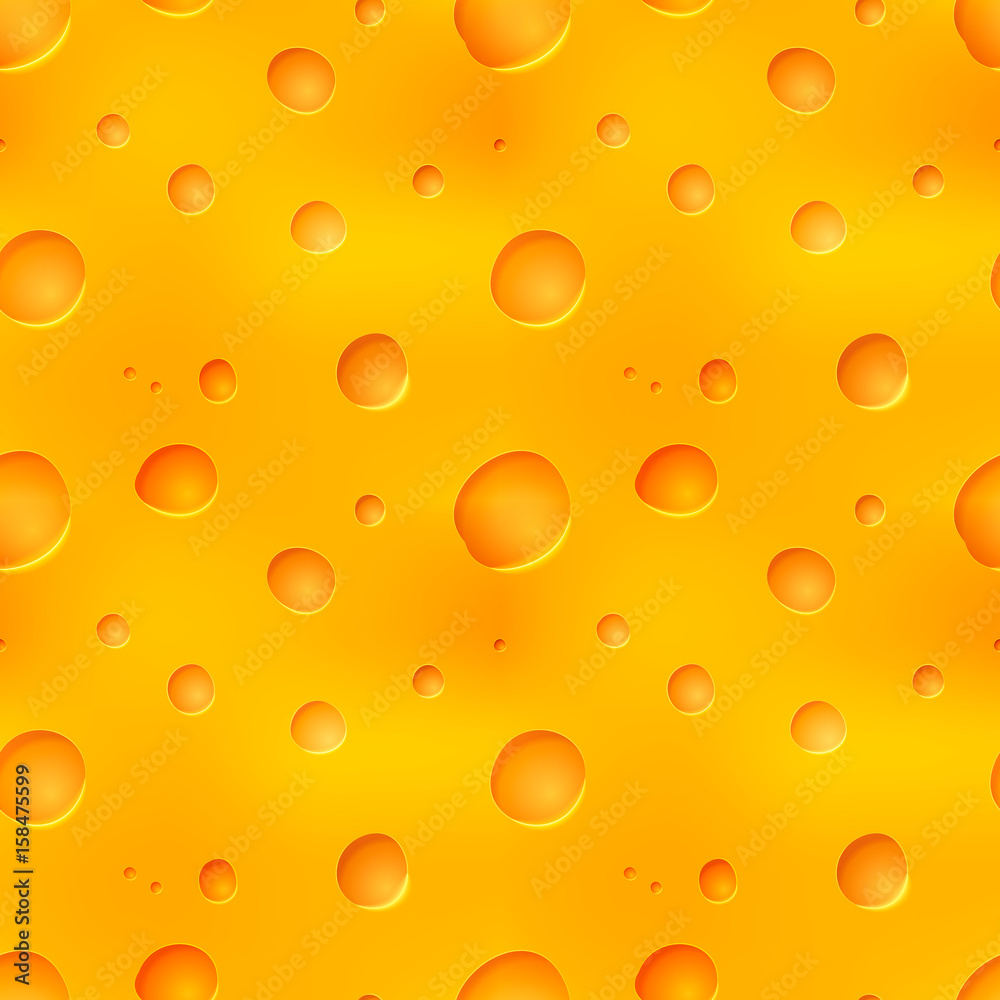 Bright tasty yellow cheese seamless pattern
