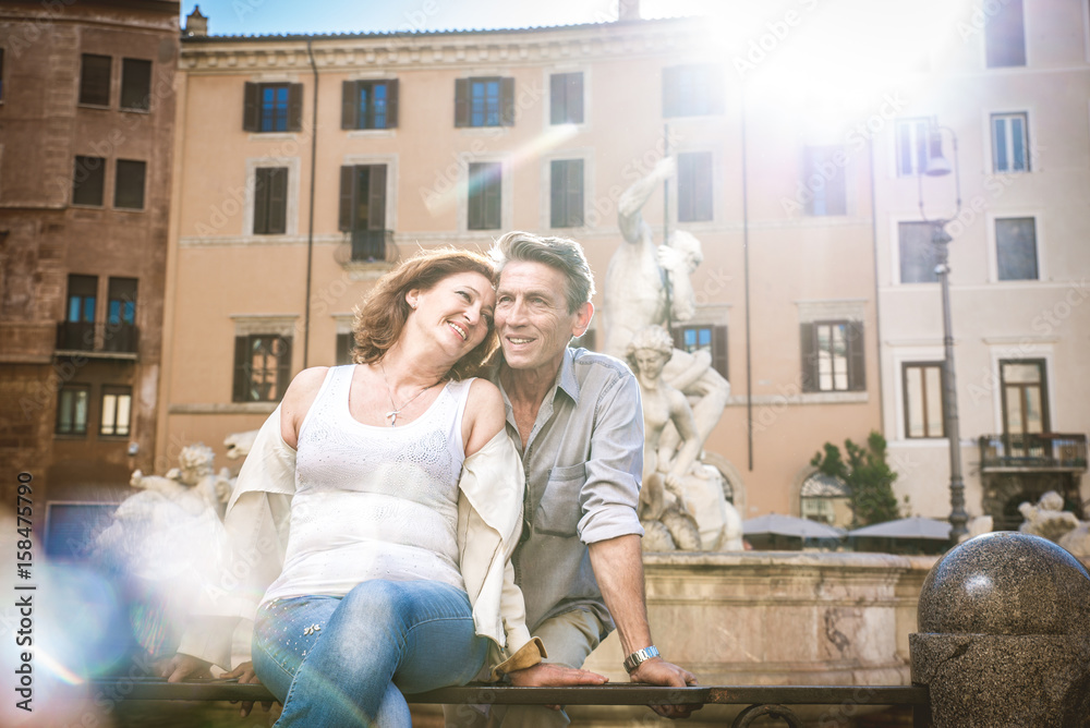 Fototapeta premium Senior couple in Rome