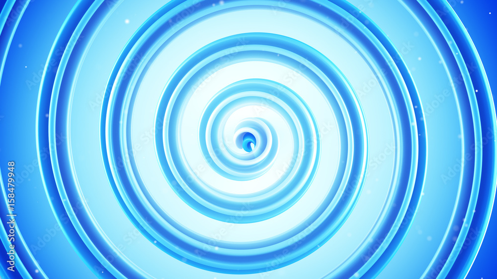 Light blue spiral shape abstract 3D render Light blue spiral shape abstract 3D render