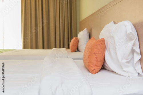 Bedroom with bed and pillow for relaxation