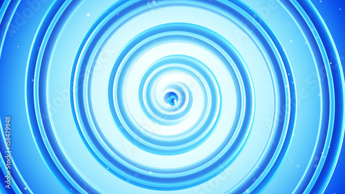 Light blue spiral shape abstract 3D render