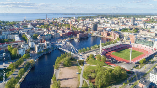 Tampere city top view