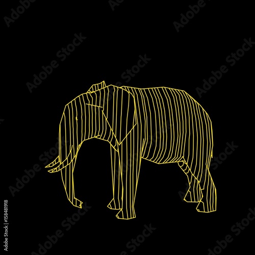 Abstract striped elephant. ...