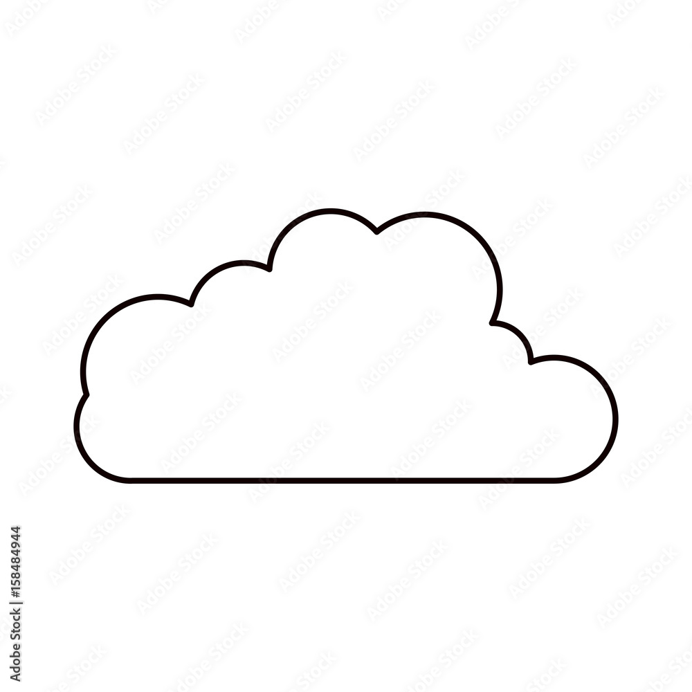 sketch silhouette cloud shape in cumulus icon vector illustration sketch silhouette cloud shape in cumulus icon vector illustration
