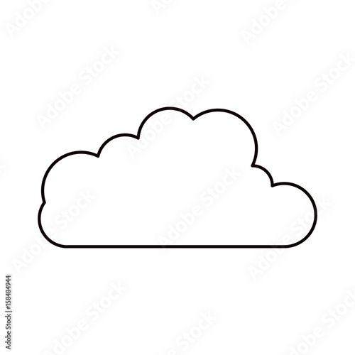 sketch silhouette cloud shape in cumulus icon vector illustration