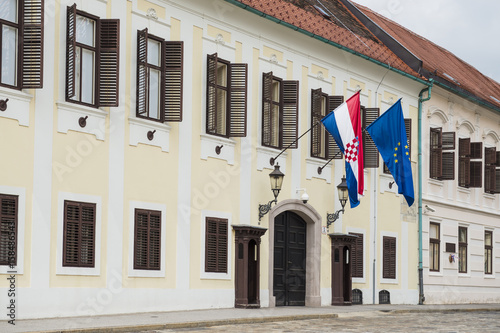 15-04-17 ZAGREB, CROATIA. The Croatian Government building in Zagreb, capital of Croatia photo