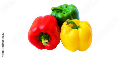 sweet peppers isolated background
