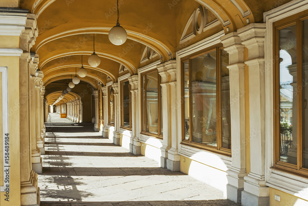 Gallery on the second floor of the building