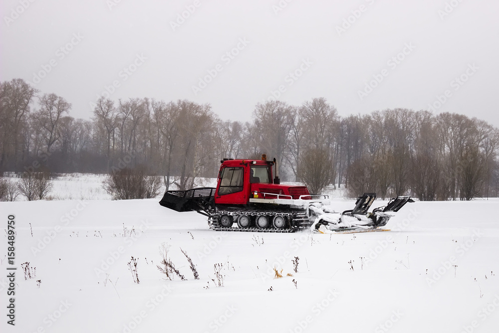A machine for preparing a ski slope. Ratrak A machine for preparing a ski slope. Ratrak