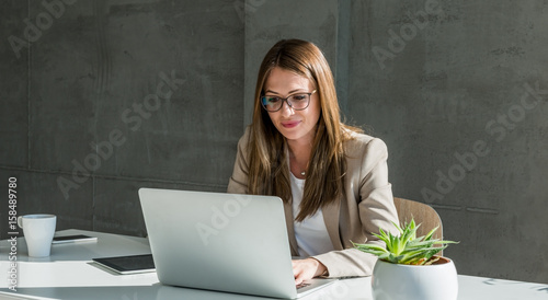 Working on a computer