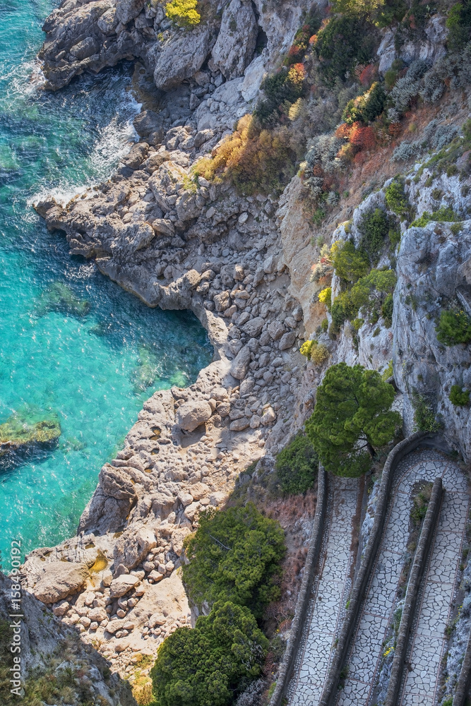 Via Krupp, Capri island, Campania region, Italy