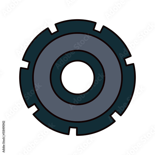 color sketch silhouette gear wheel icon vector illustration